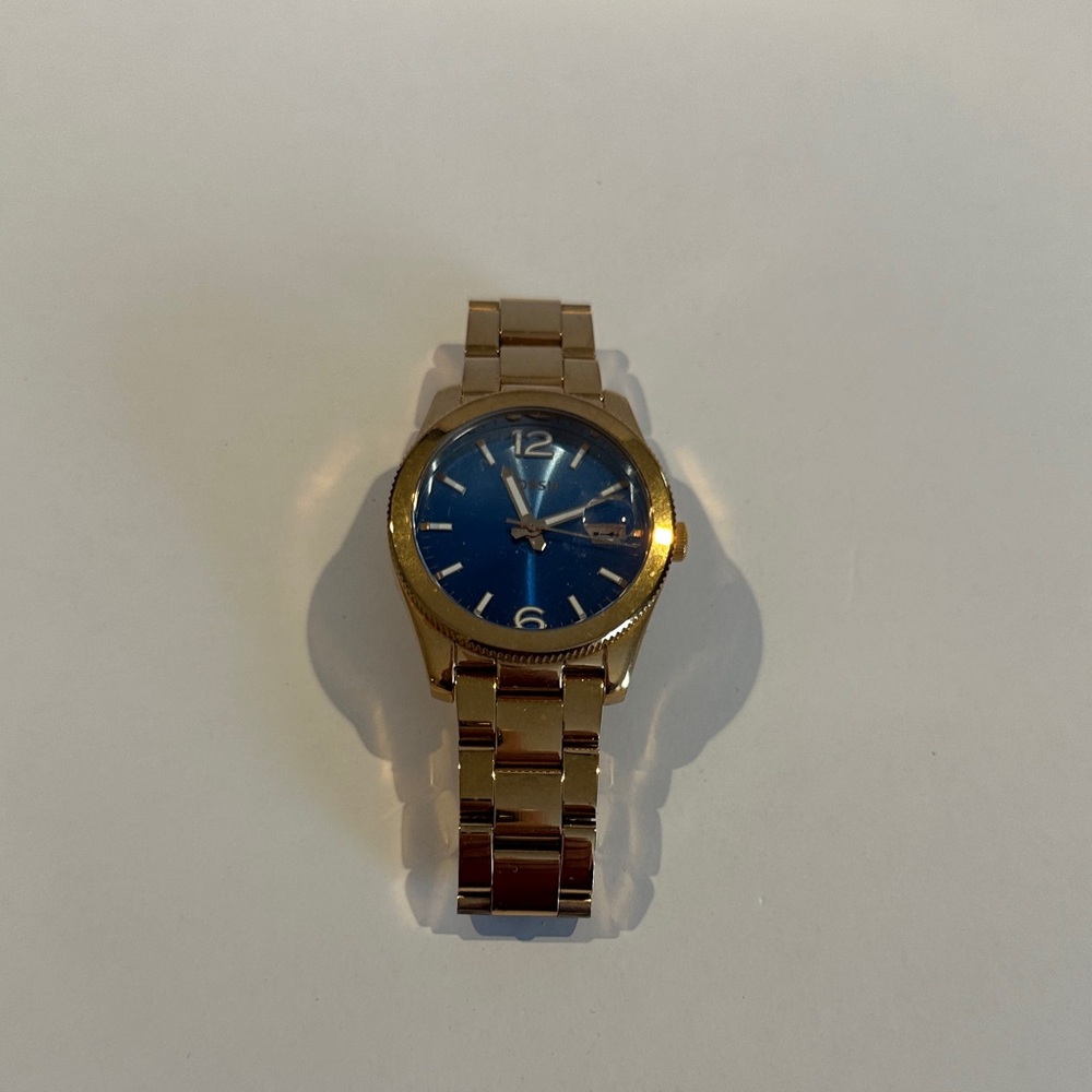 Fossil Gold and Blue Women's Bracelet